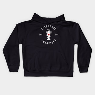 Liverpool Champions 25 white 3 Kids Hoodie
